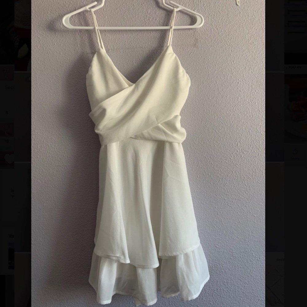 White Formal Wrap Dress